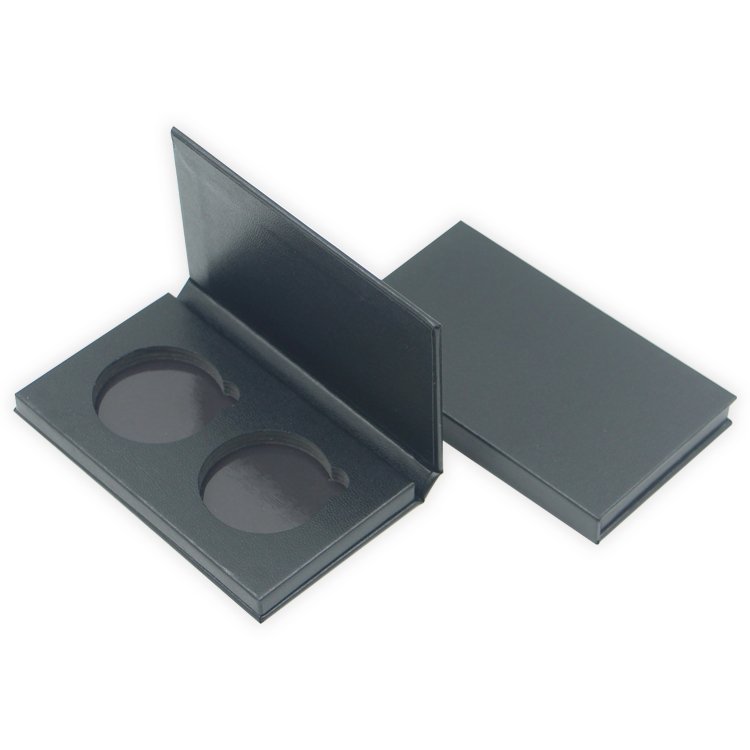 Factory price makeup palette private label eyeshadow magnetic Packaging boxes 2 colors