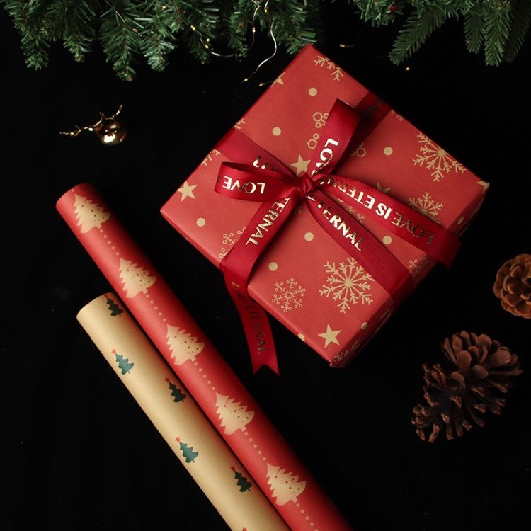 Custom Printed Design Colour Packaging Paper Christmas Gift Wrapping Paper