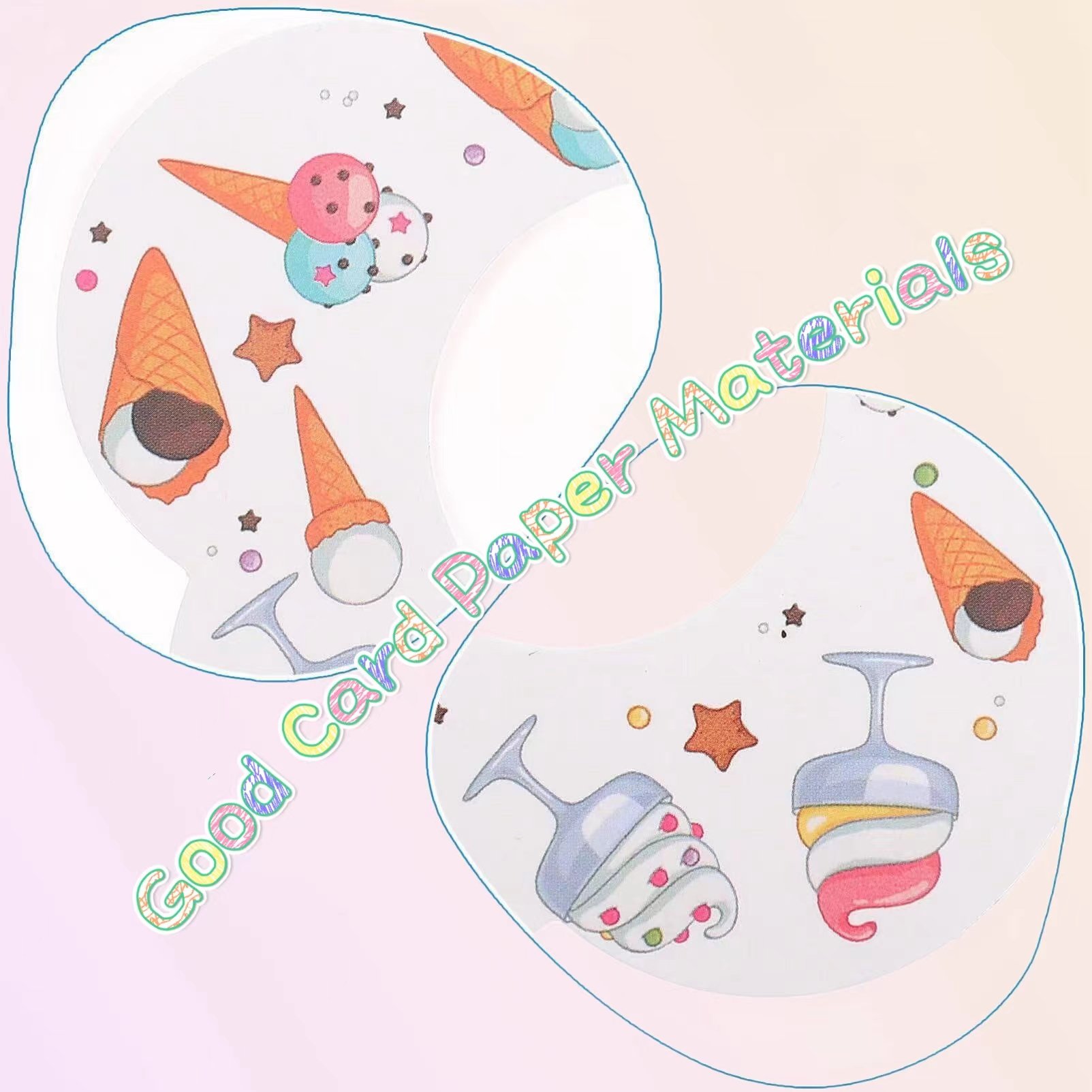 Custom Printed Disposable Paper Cone Holders Sweet Ice Cream Cone Wrapper Ice Cream Anti Drip Ice Pop Holder Waffle Cone Tray