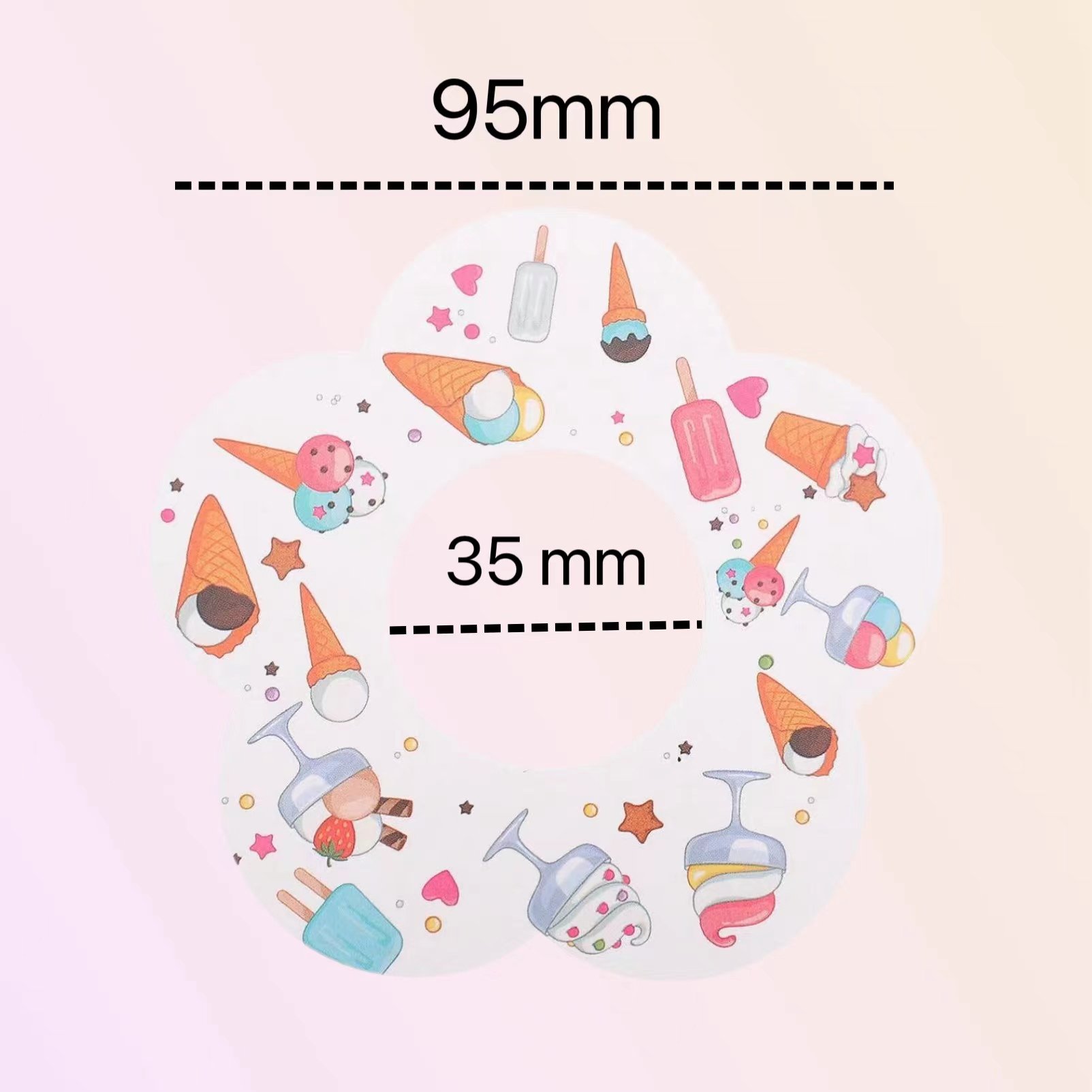 Custom Printed Disposable Paper Cone Holders Sweet Ice Cream Cone Wrapper Ice Cream Anti Drip Ice Pop Holder Waffle Cone Tray