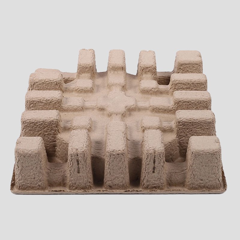 High Quality Electronics packing Molded Pulp paper Tray sugarcane bagasse pulp package