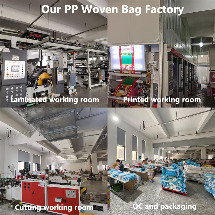 Custom Empty Packaging 25 Kg Polypropylene PP Woven Rice Grain Sack Bag 50 Kg 5 Kg 100Kg 20Kg PP Woven Bag