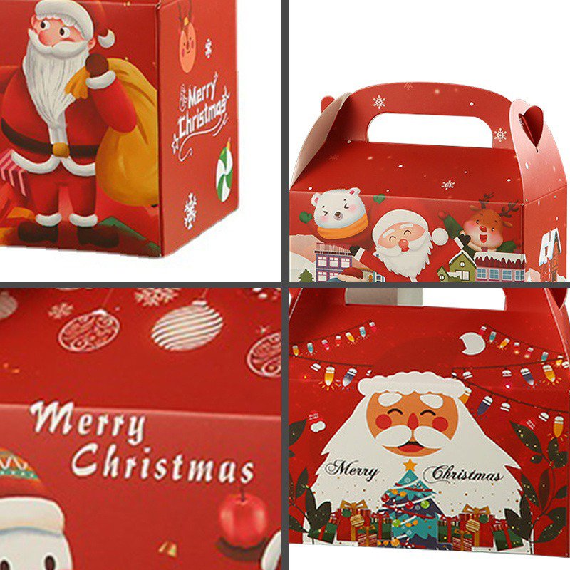 Wholesale Custom Cardboard Packaging Christmas Gifts Christmas Eve Gift Packaging Tote Paper Box