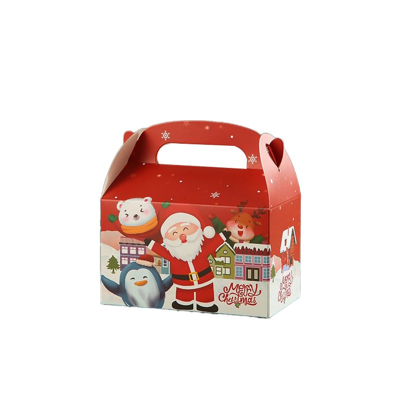 Wholesale Custom Cardboard Packaging Christmas Gifts Christmas Eve Gift Packaging Tote Paper Box