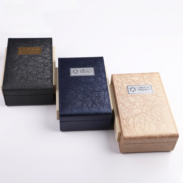 Factory Customization Luxury Perfume Sample Box Leather and Paper with Wood Frame and Logo for Promotion Industry Gift Use