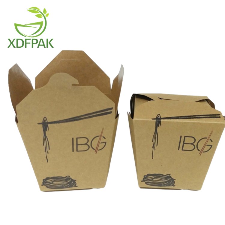 Factory chinese price fast food packaging paper take out boxes wholesale with custom print