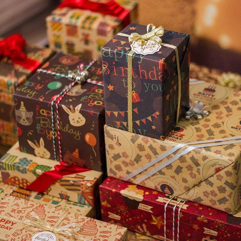 Ready to ship gift pack paper printing gift wrapping paper gift packing paper for Birthday