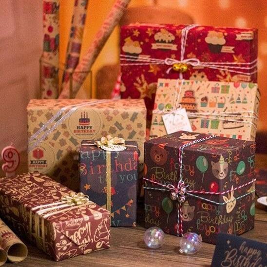 Ready to ship gift pack paper printing gift wrapping paper gift packing paper for Birthday