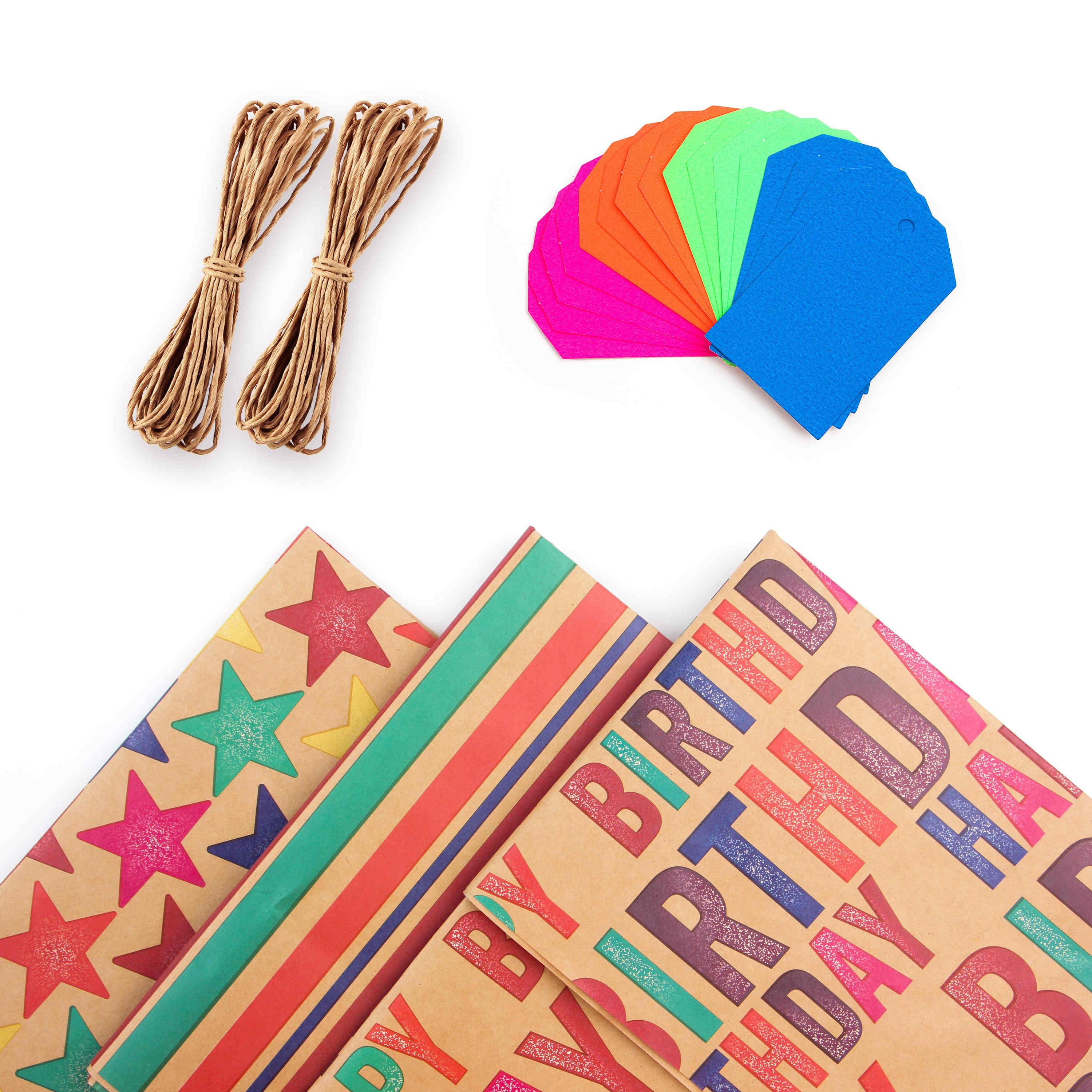 Merry Christmas Printed Gifts Wrap Paper sheets Factory Hot selling packaging custom kraft wrapping paper set