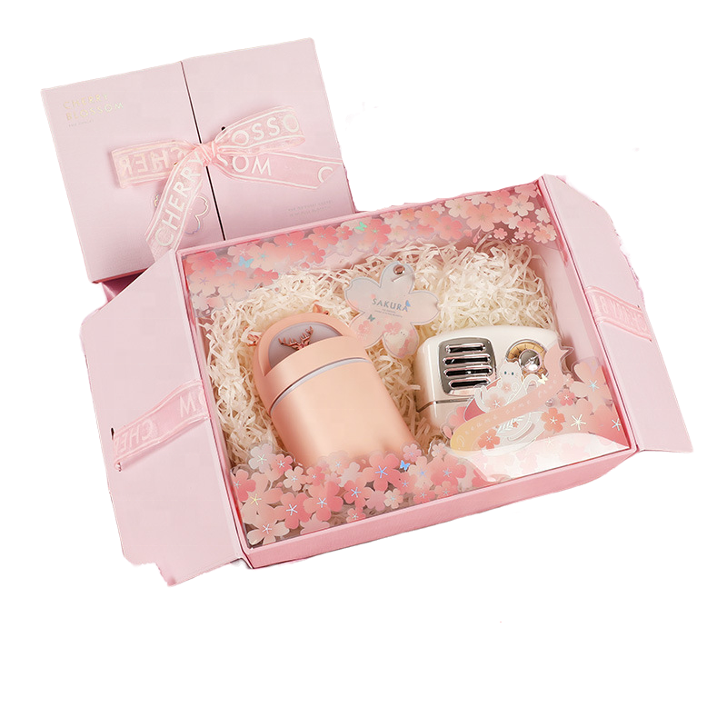 Accept Customization Fashion Gold Foil Packaging Mistery Box Electron Pink Gold Foil Jewelry Stamping Gift Boxes