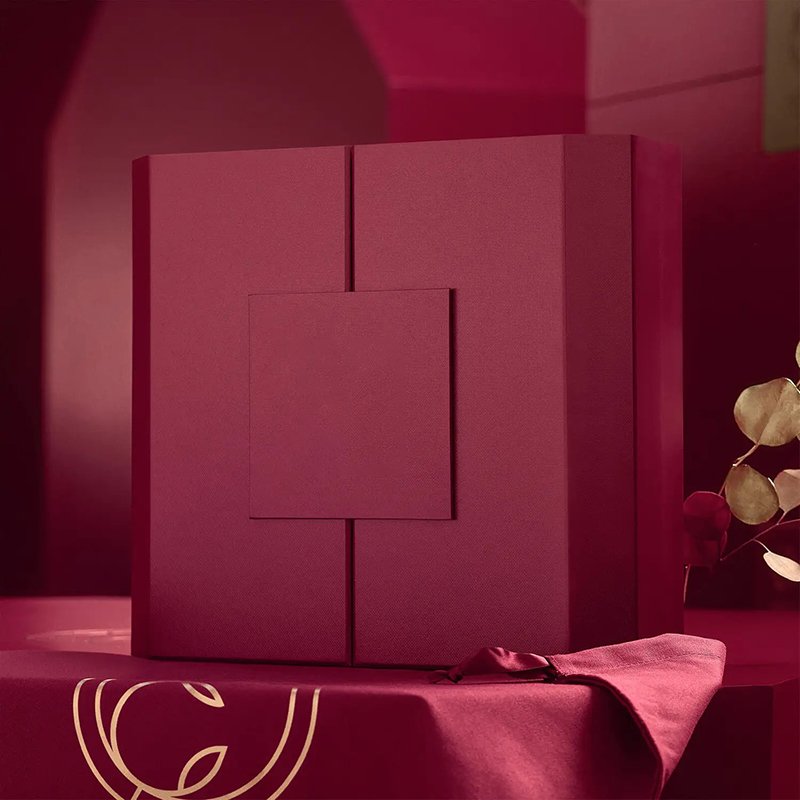 Custom Advent Calendar Empty Luxury Cardboard Paper Gift Beauty Cosmetic Packaging Countdown Christmas Advent Calendar Box