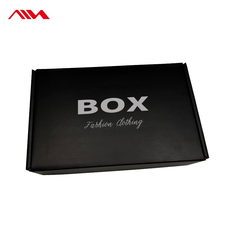 Customized Logo Black Shipping Boxes For Hoodies Foldable Corrugated Carton Box Underwear Clothing Packaging Mailer Boxes