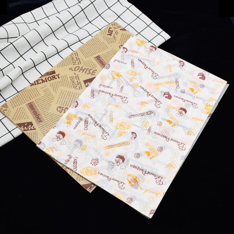 Custom Eco-friendly Brown Paper Wrap Food Wrapping Paper Food Grade Kraft Grease Proof Paper