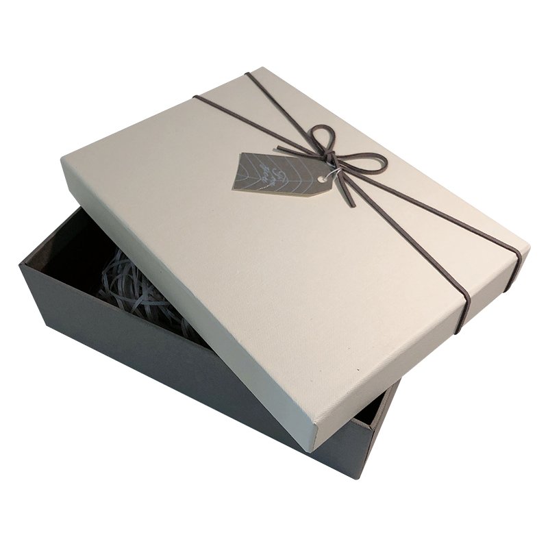 Lid And Rigid Base Cardboard Gift Ring Boxes Dark Brown White Luxury Heaven And Earth Cover Paper Box
