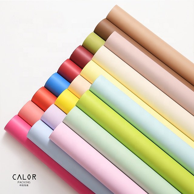new colors plastic wrapping paper flower packaging jelly film waterproof jelly film