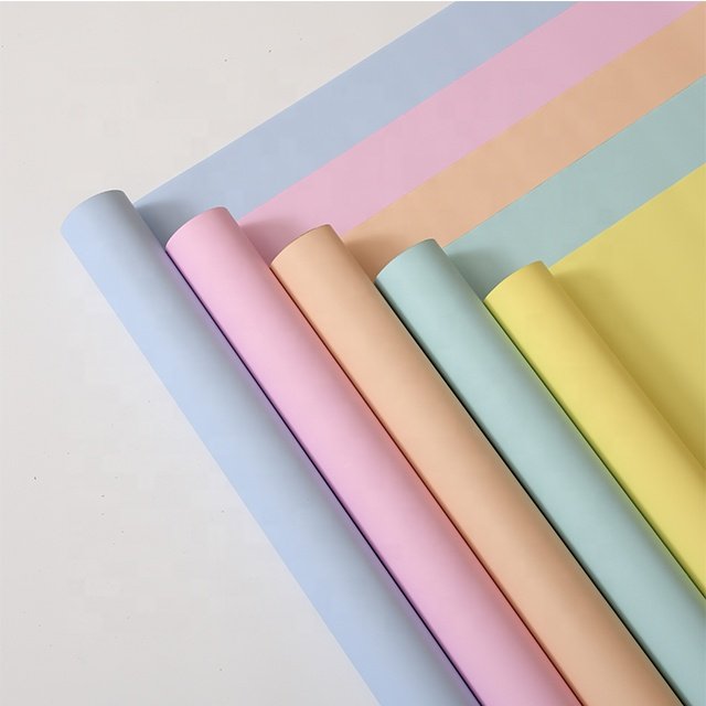 new colors plastic wrapping paper flower packaging jelly film waterproof jelly film