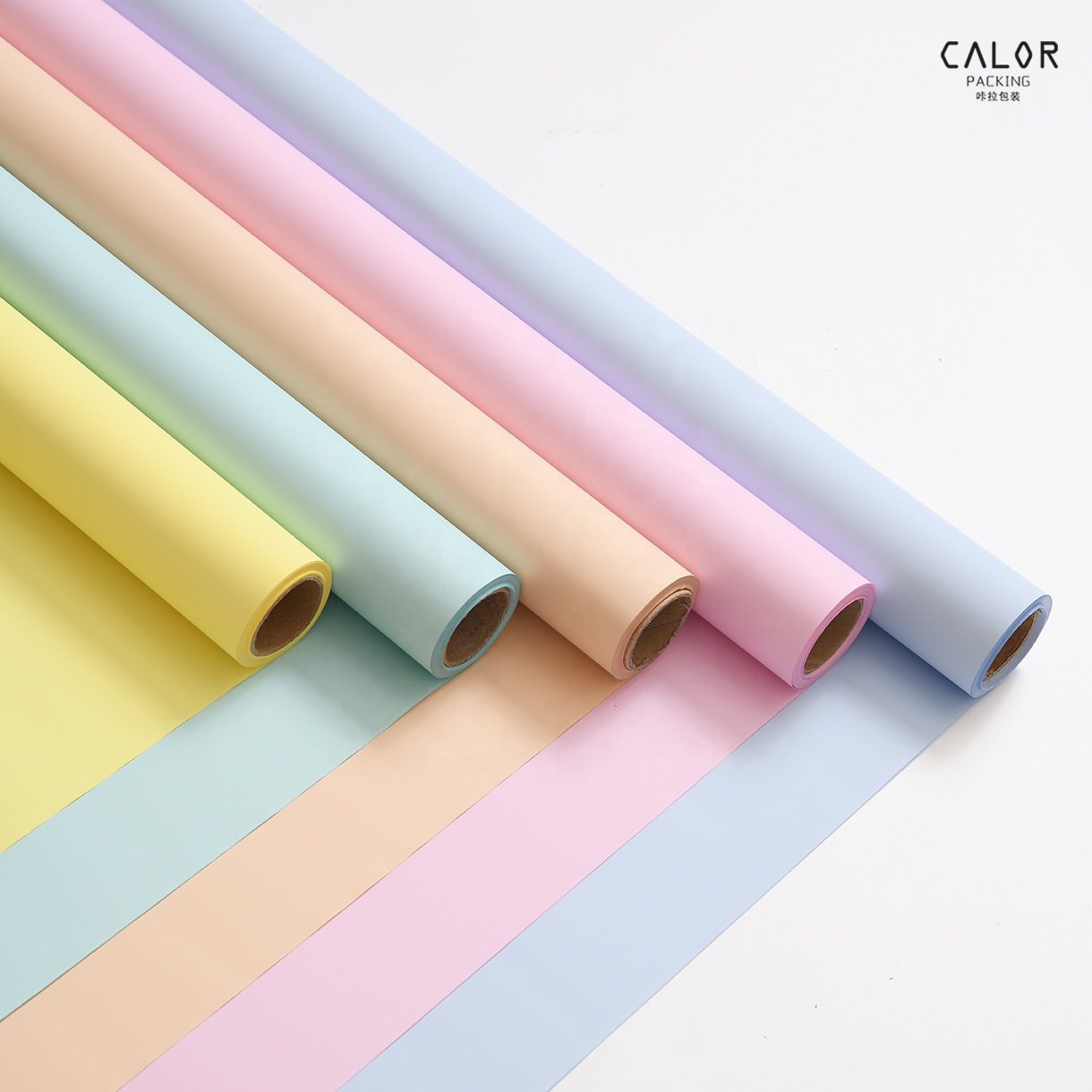 new colors plastic wrapping paper flower packaging jelly film waterproof jelly film