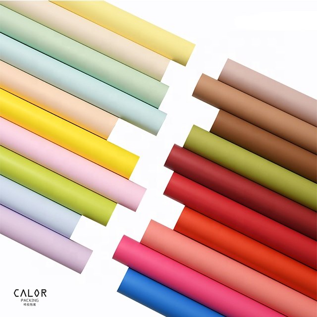 new colors plastic wrapping paper flower packaging jelly film waterproof jelly film