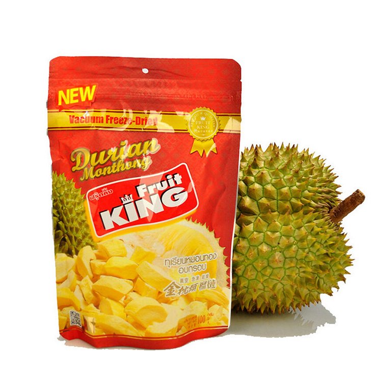Wholesale Custom Logo Plastic Vacuum Snack Philippine Mango Thai Durian Dried Fruit Package Pouch Dry Food Packaging Bag