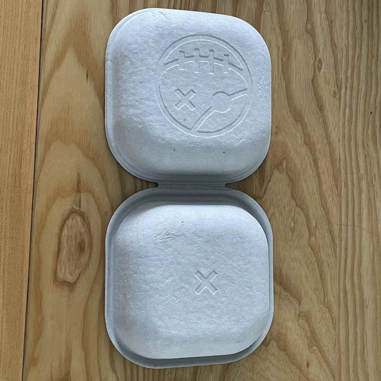 Biodegradable molded pulp paper box burger take away paper packaging box