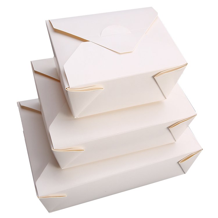 Customized food packaging boxes restaurant takeaway box food grade paper folding box