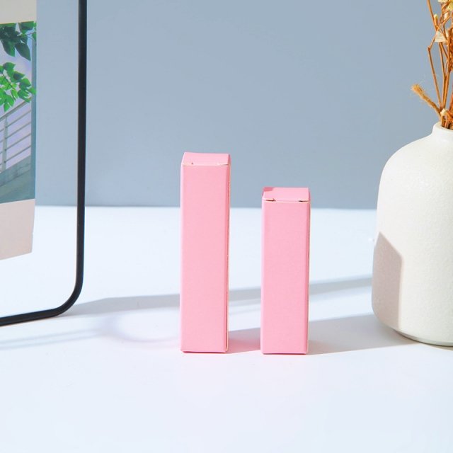 Custom lipstick color wrapping paper box foldable perfume essential oil nail polish cosmetics tools white card gift paper box