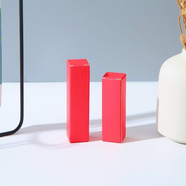Custom lipstick color wrapping paper box foldable perfume essential oil nail polish cosmetics tools white card gift paper box