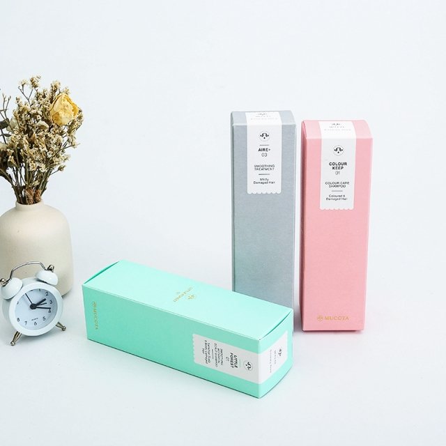 Custom lipstick color wrapping paper box foldable perfume essential oil nail polish cosmetics tools white card gift paper box