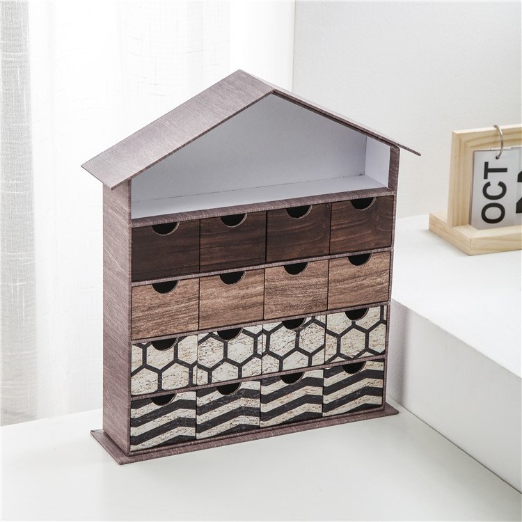 New design jewelry box organizer drawer box packaging advent calendar box with 12 compartments