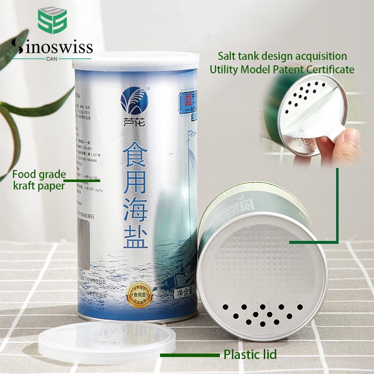 Cardboard cylinder packaging box white paper tube spice bottle packaging