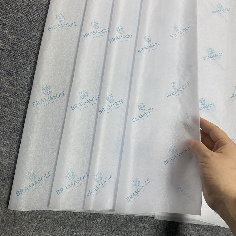 High quantity customized tissue paper print paper wholesale wrapping paper custom logo for packaging