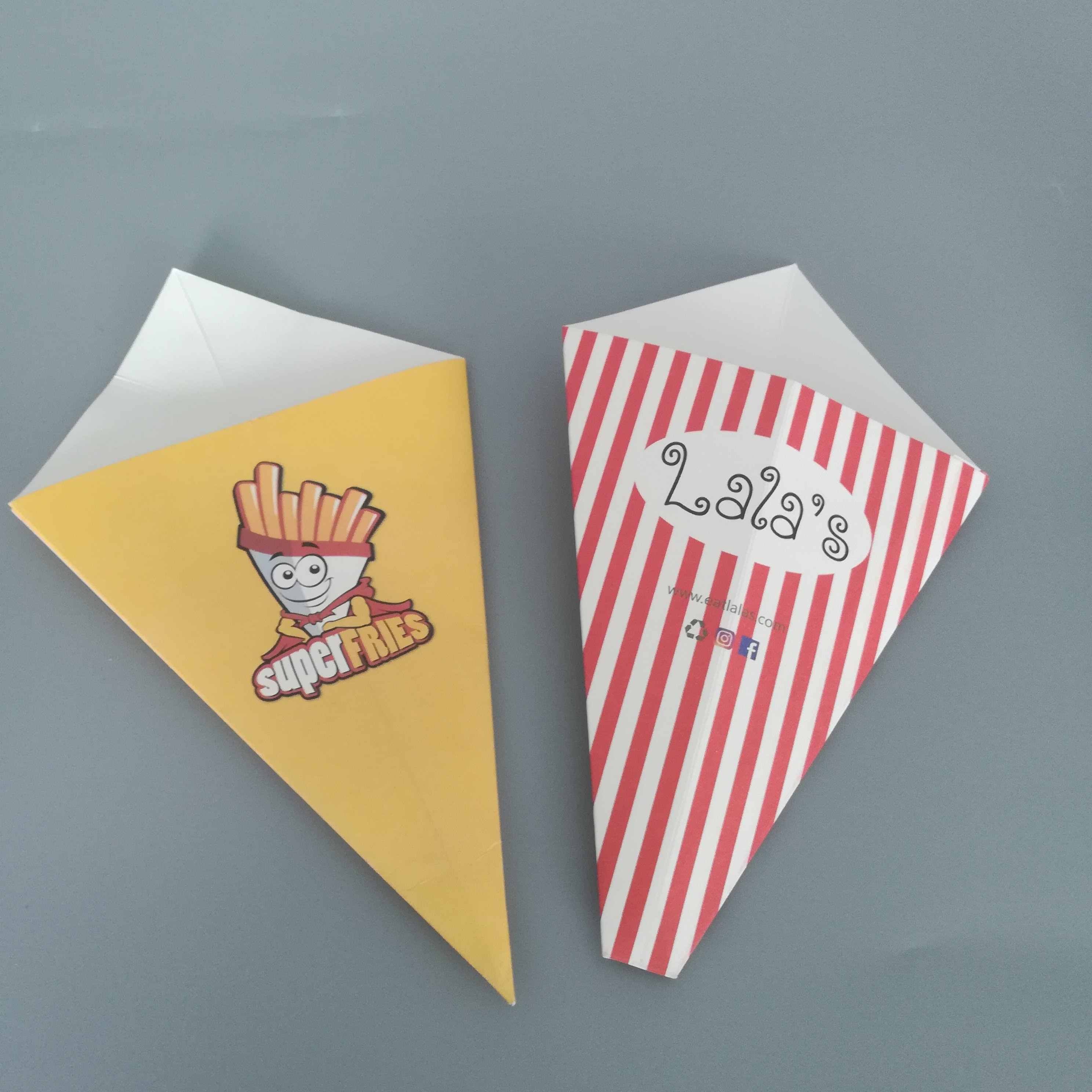 custom take out paper cones fries, waffle packaging cone,egg bubble cone
