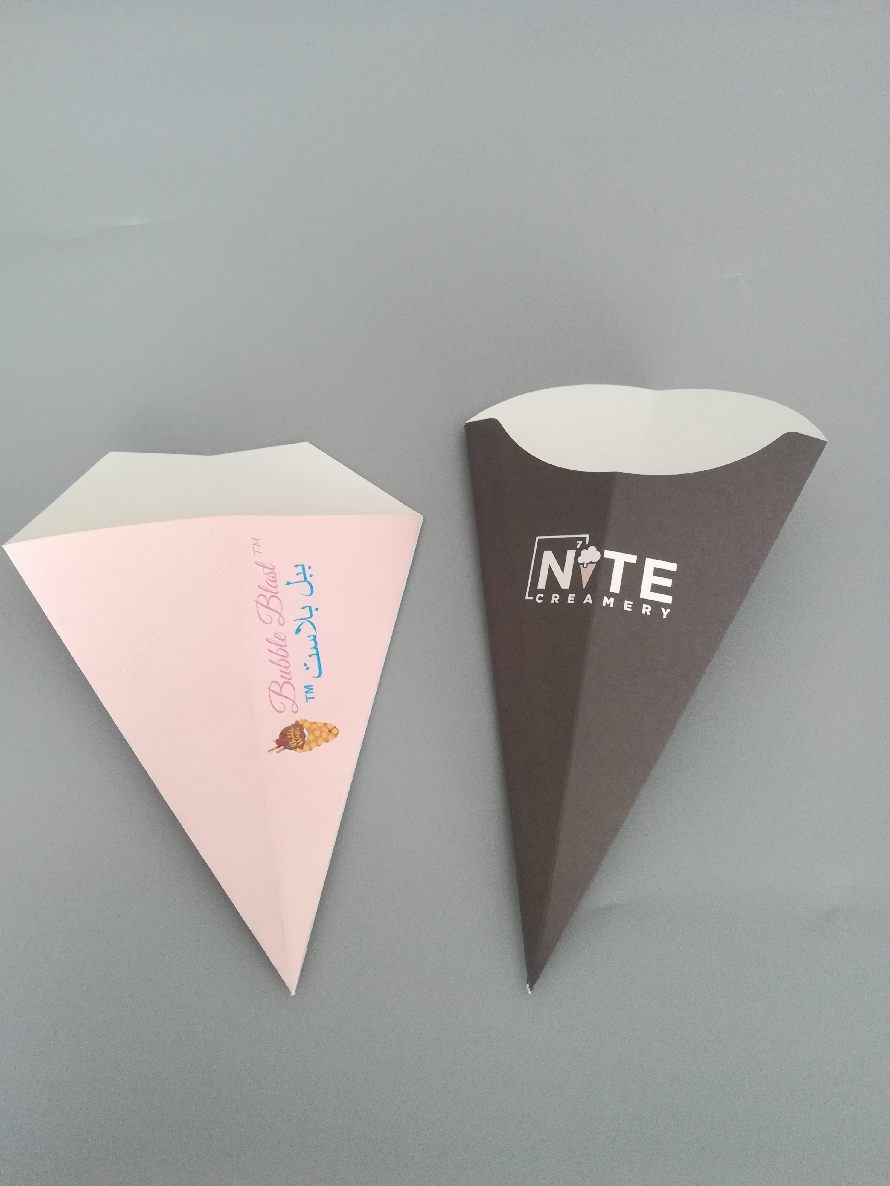 custom take out paper cones fries, waffle packaging cone,egg bubble cone