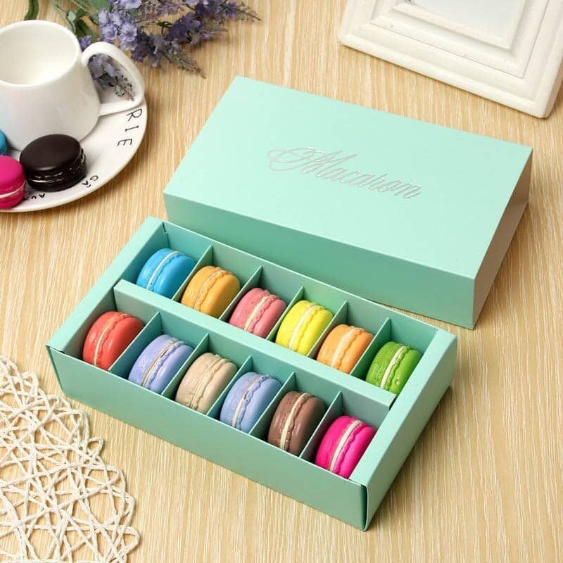 Recyclable Custom Luxury Biscuit Gift Food Macaron Packaging Kraft Paper Boxes Custom Macaron Package Boxes Custom Packaging