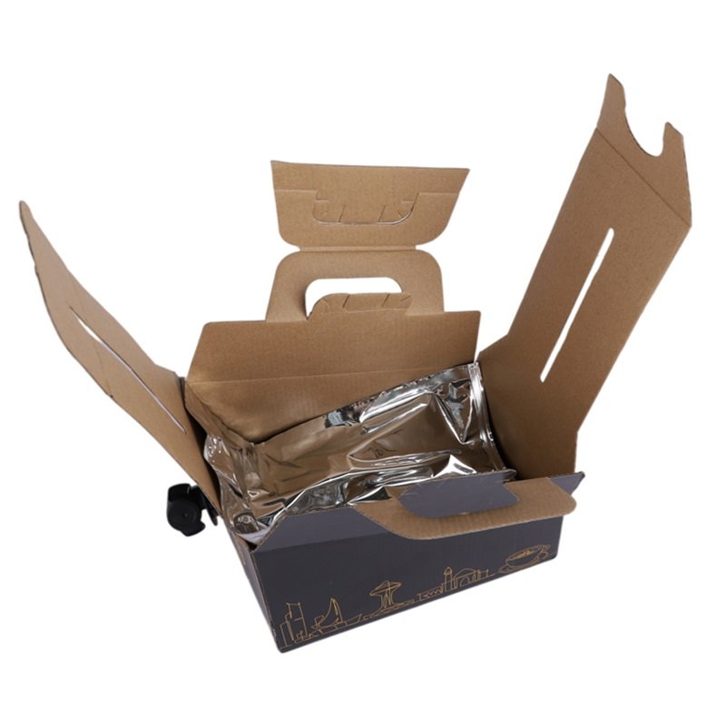LOKYO Customized kraft paper to go coffee traveler box carrier beverage hot drink portable coffee dispenser