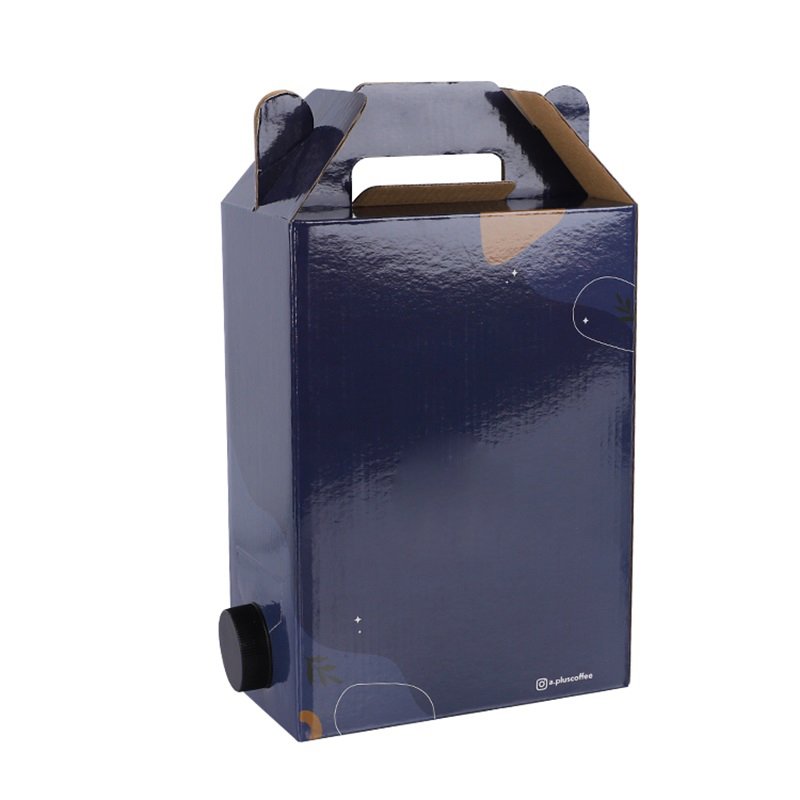 LOKYO Customized kraft paper to go coffee traveler box carrier beverage hot drink portable coffee dispenser