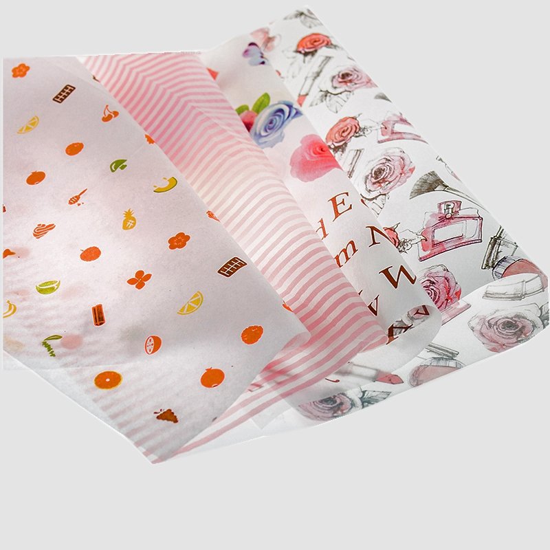 Custom Logo Printing Colorful Flowers Unique Specialty Craft Paper Gift Packaging Wrapping Tissue Paper