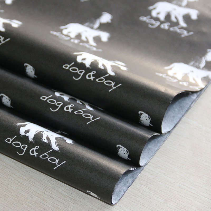 Custom tissue paper eco friendly pink and purple wrapping paper for packaging with logo