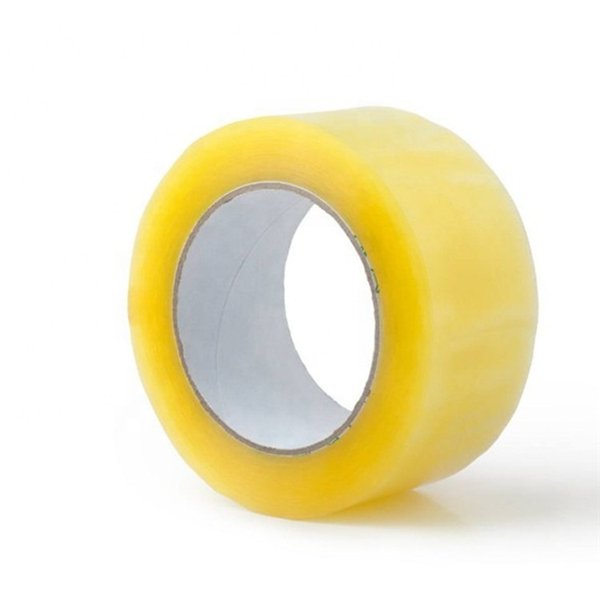 Tape supplier yellowish color custom carton shipping sealing bopp adhesivetape Transparent Parcel packaging tape
