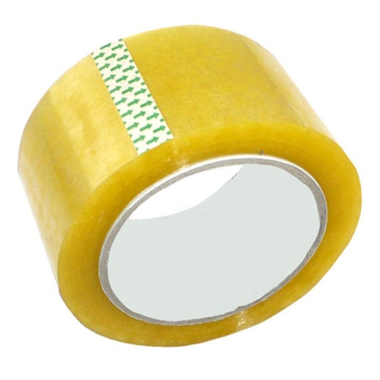 Tape supplier yellowish color custom carton shipping sealing bopp adhesivetape Transparent Parcel packaging tape