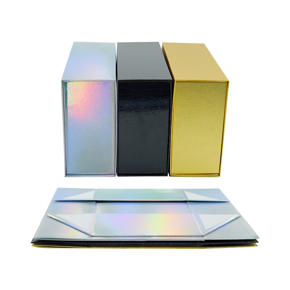 Factory Custom Matte Black Luxury Foldable Hard Paper Box Magnetic Closure Gift Box Cardboard Box packaging