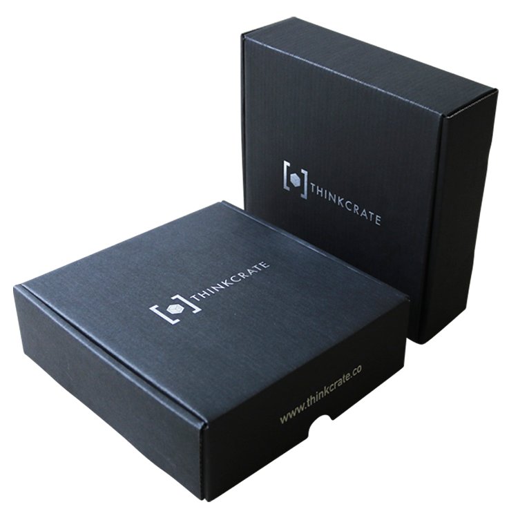 Wholesale Large Black Cardboard Paper Mailing Apparel Box Custom Logo Printed Corrugated Shipping Packaging Box