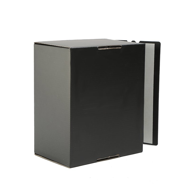 Customized Adhesive Closure Cardboard box Open Out Tear Open Packaging Black Postal Self Sealing Mailer box with Zipper Strip