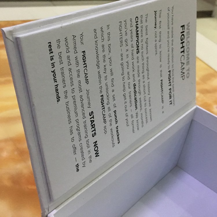 White Paper Rectangle Boxes With Magnetic Front Flap Closure