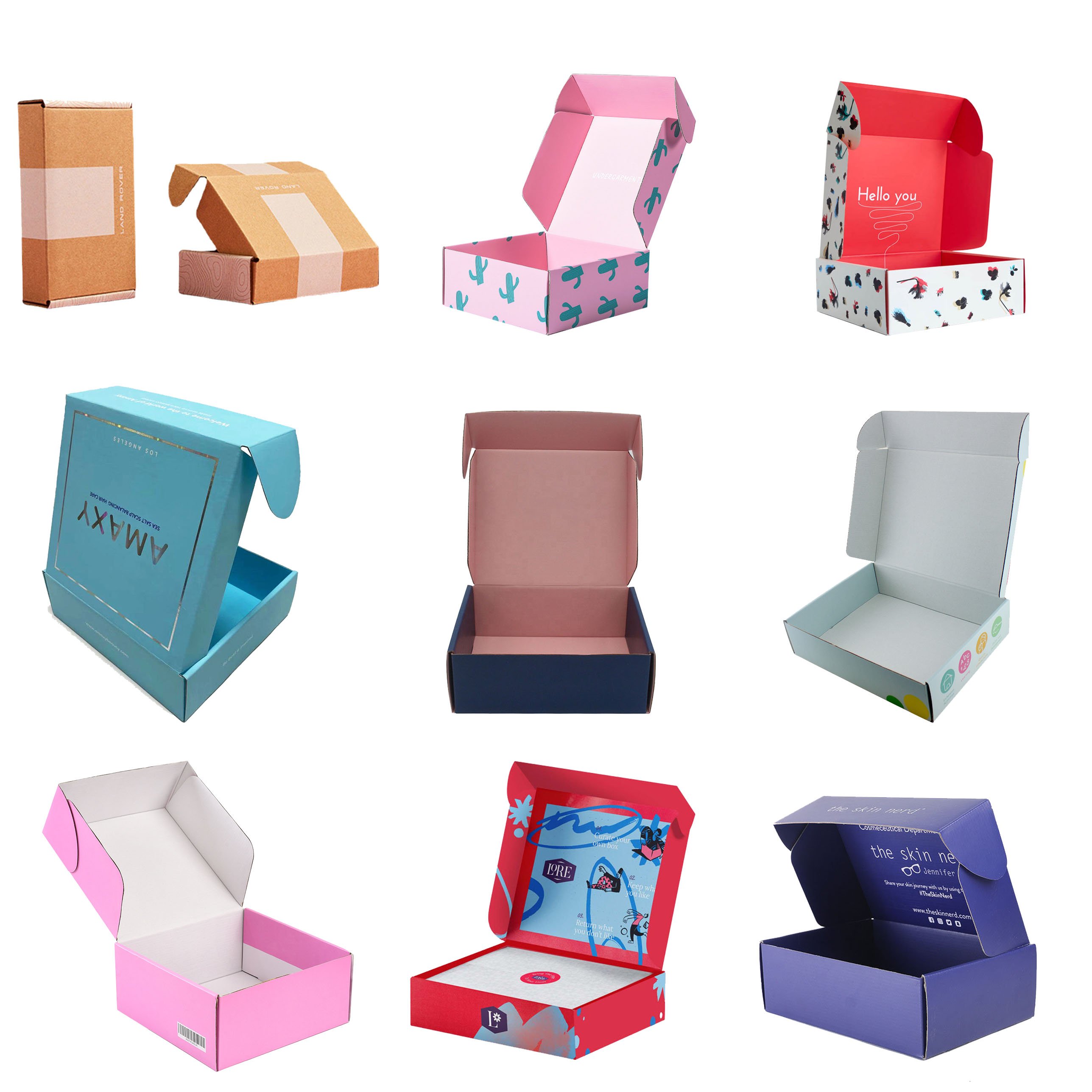 Custom Logo Packaging Large Cardboard Carton Mailer Box Baby Clothing Shoes Corrugated Packaging Paper Shipping Boxes