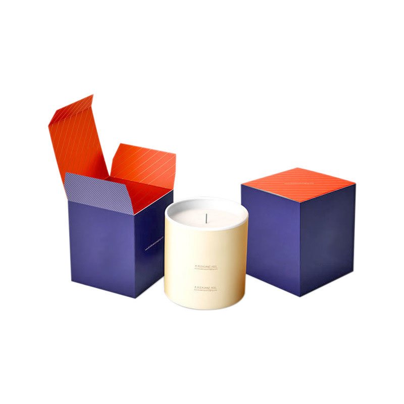 Wholesale Luxury Premium Custom Logo Packaging Gift Candle Jar Boxes Custom Fancy Design Logo Rigid Paper Candle Box