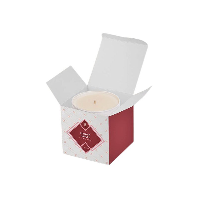 Wholesale Luxury Premium Custom Logo Packaging Gift Candle Jar Boxes Custom Fancy Design Logo Rigid Paper Candle Box