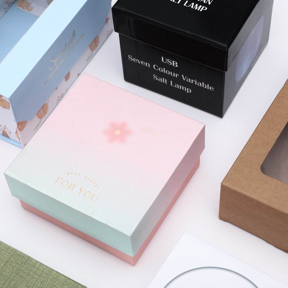 GONHUA Custom Logo Eco Friendly Small Cosmetic Skin Care Printing Drawer Kraft Clear Window Cardboard Gift Packaging Paper Box