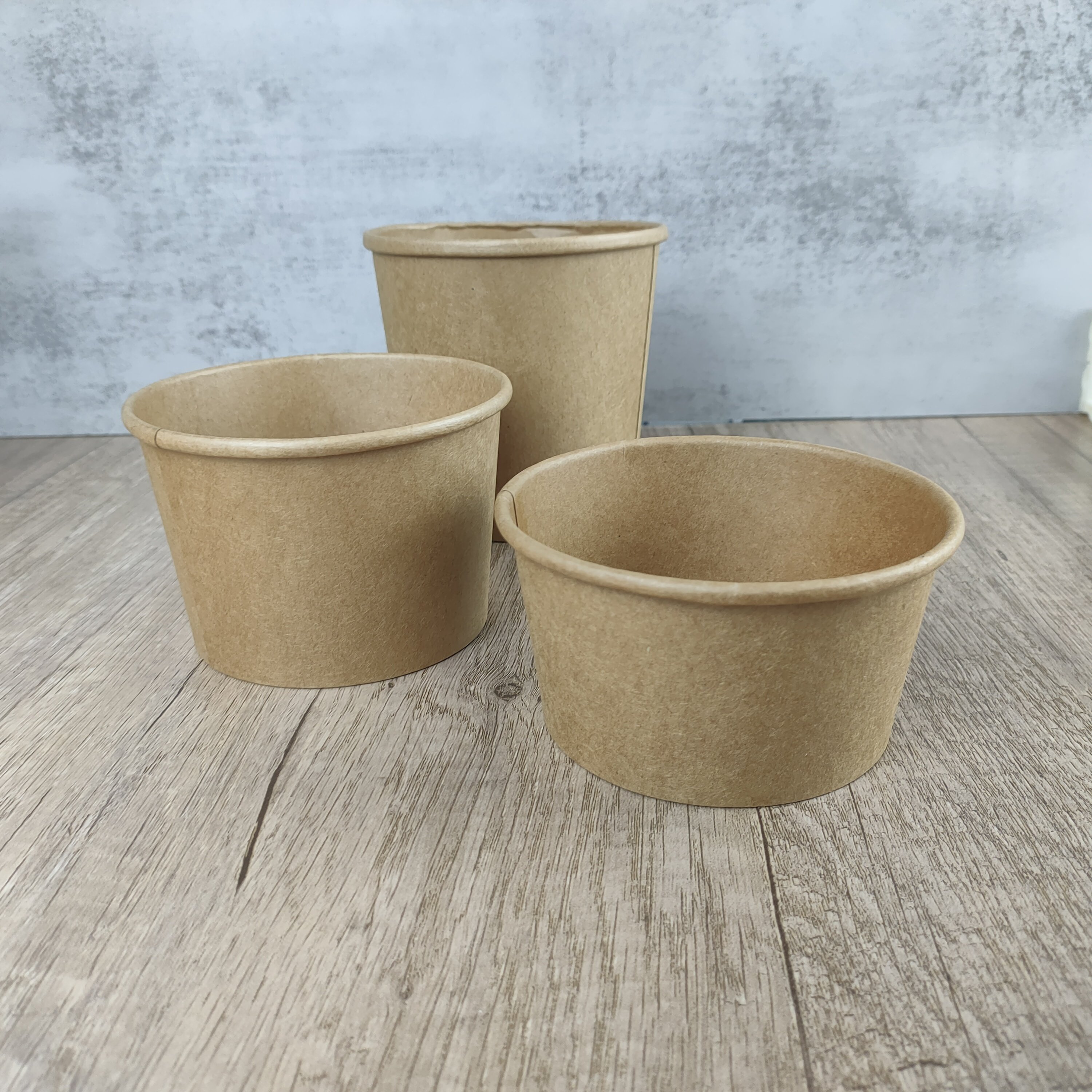 ODM/OEM Recipiente De Comida Round Brown Food Grade Takeaway Salad Fast Kraft Edible Packaging Manufacturer Suppliers