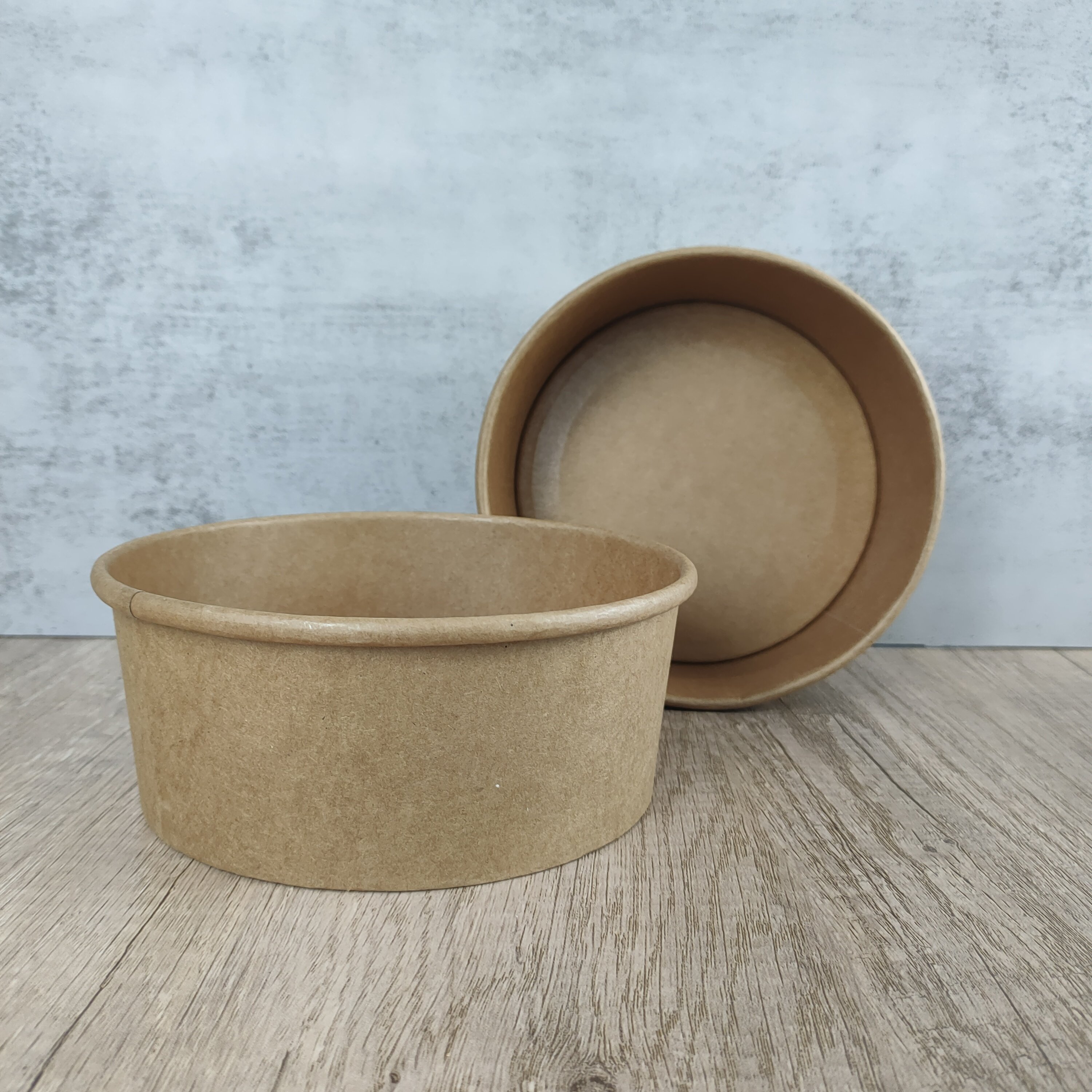 ODM/OEM Recipiente De Comida Round Brown Food Grade Takeaway Salad Fast Kraft Edible Packaging Manufacturer Suppliers